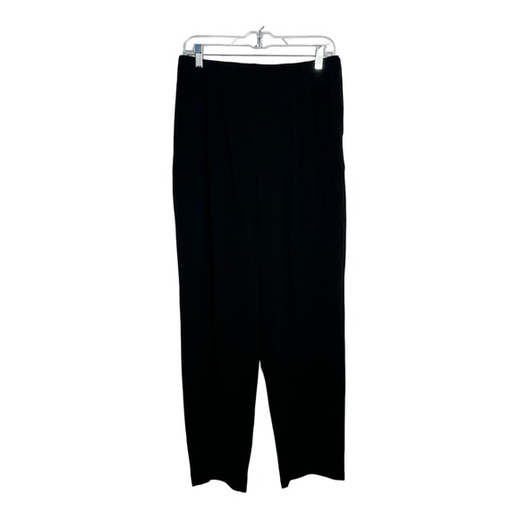 Kim Rogers Signature Black Dress Pants Womens 12 Side Zip Straight Leg Pleated - Picture 8 of 8